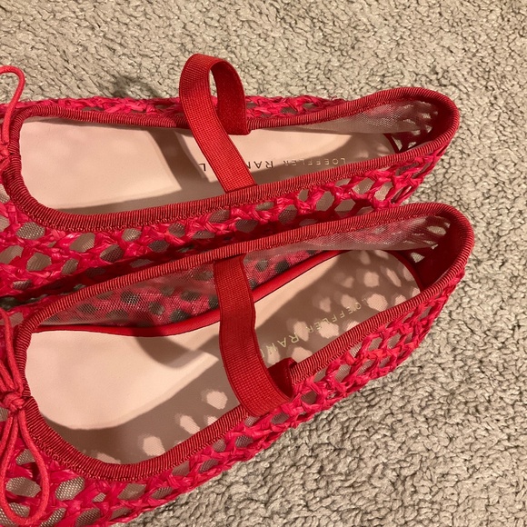 Loeffler Randall Women's Leonie Ballet Flat, Red - Picture 3 of 5